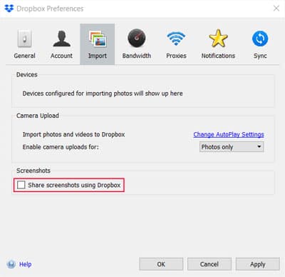 share-screenshots-using-Dropbox-disable