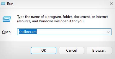 shellrecent in run box