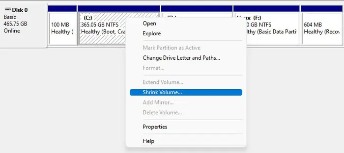 shrink-volume-partition