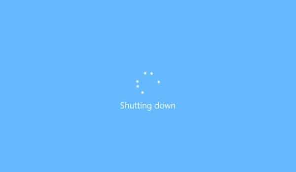 shutting down