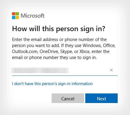 sign in with microsoft account