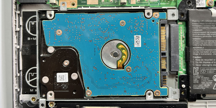 slide hdd out of laptop acer stuck on acer screen