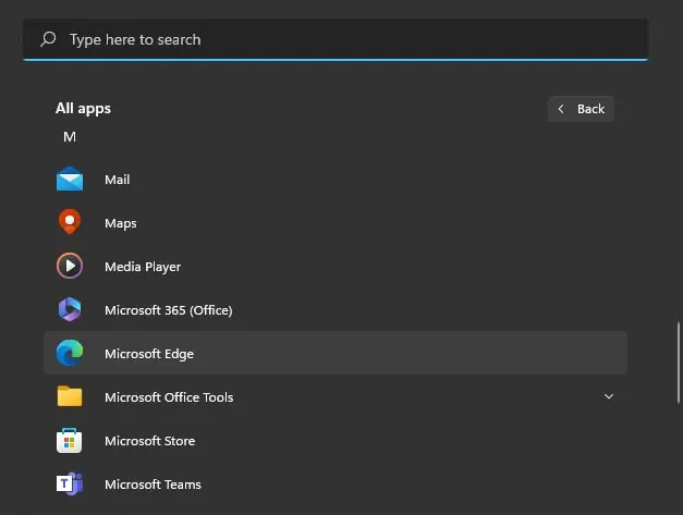 start-menu-all-appsmicrosoft-edge