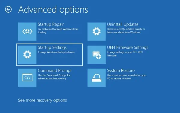Amber or Orange Light Blinking on Dell Laptop? 16 Ways to Fix It 16 startup-settings-in-windows-re