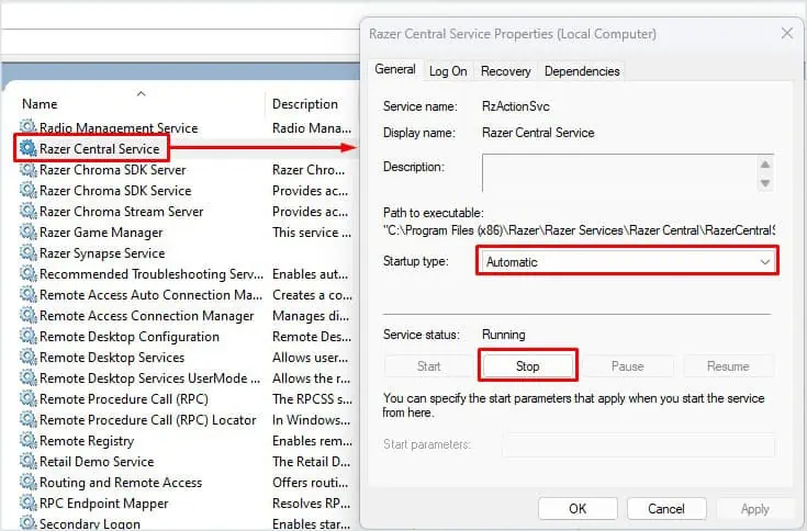 stop-razer-central-service-not-working