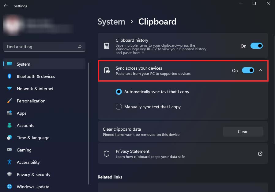 sync across devices