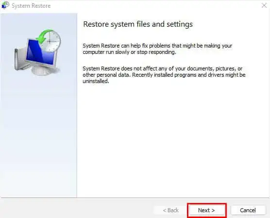 Network Adapter Not Working? 14 Ways to Fix It 59 system-restore-next
