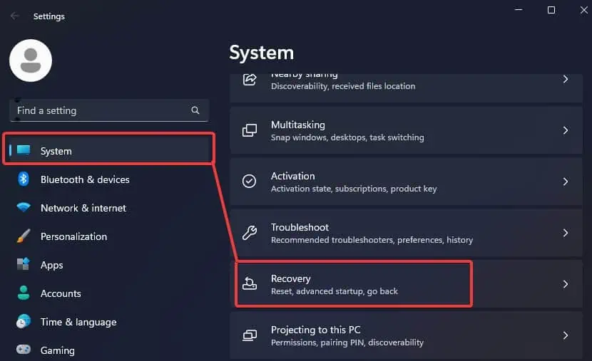 sysyem-settings-for-recovery