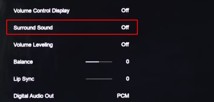 turn off surround sound