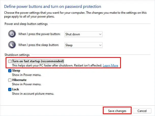 turn-on-fast-start-up-mouse-not-working