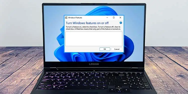 Fix: Turn Windows Features On or Off Blank