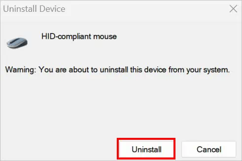 Why is My Mouse Not Working? 20 Ways to Fix It 68 uninstall-button-to-delete-mouse-driver