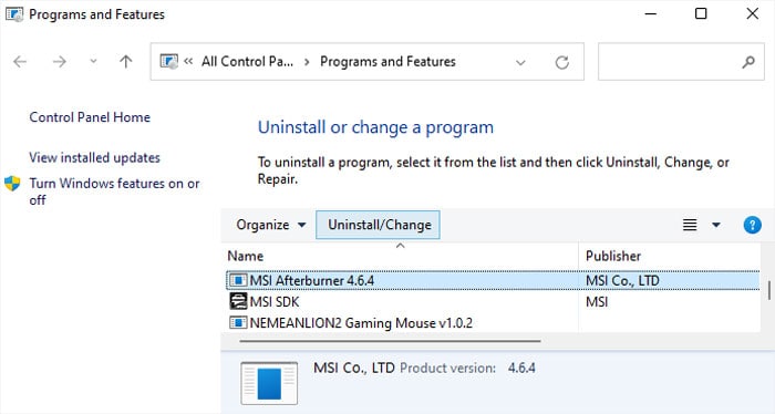 uninstall-msi-afterburner