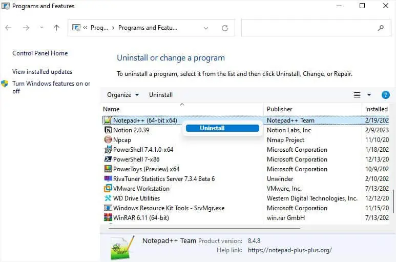 Notepad++ Plugins Not Installing? 5 Proven Ways to Fix It 30 uninstall-notepad