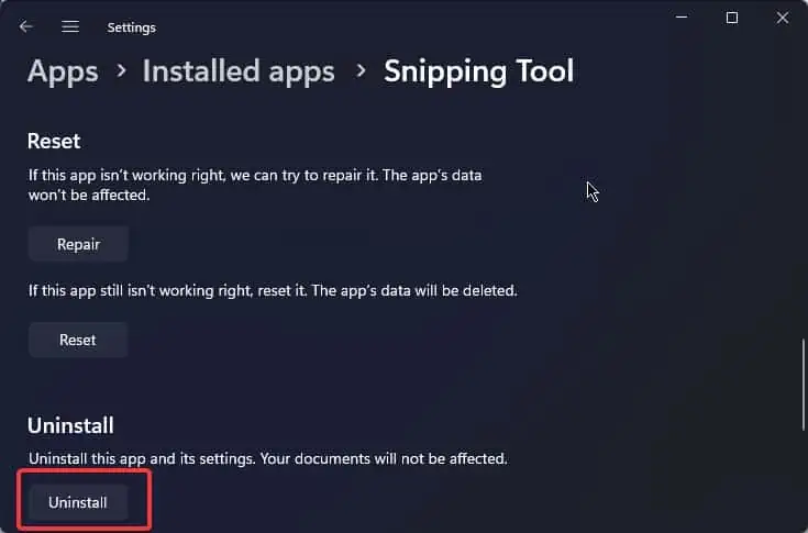 uninstall-snipping-tool
