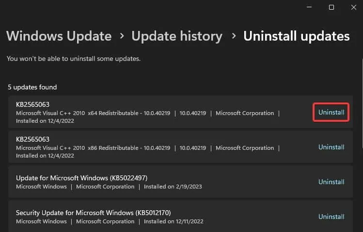 uninstall-windows-update