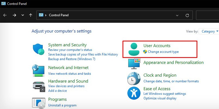 user-accounts-on-control-panel