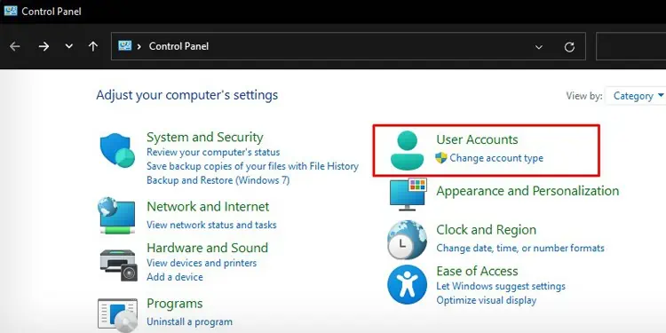 user-accounts-on-control-panel