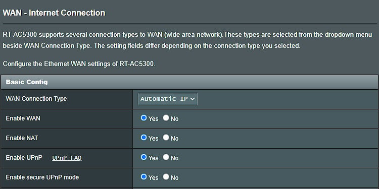 wan connection type