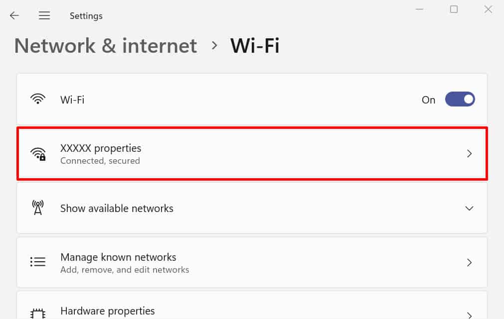 wifi properties