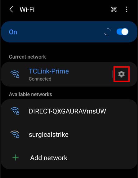 wifi settings