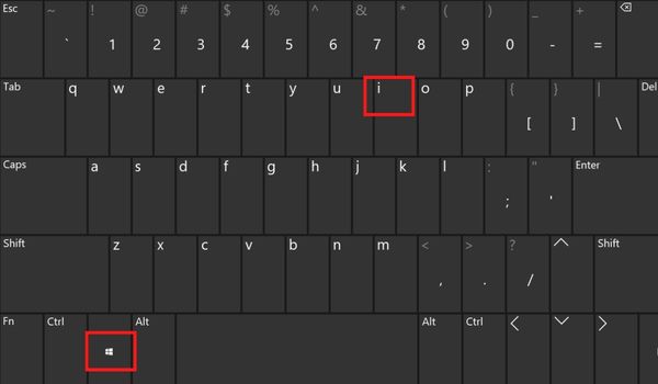 windows i to open settings app