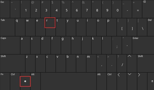 windows r to open run