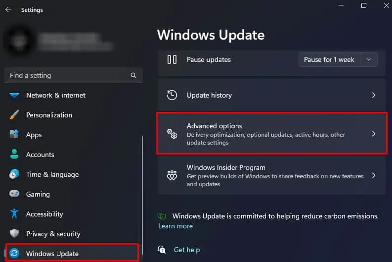 Razer Mouse Not Working? Here're 9 Ways to Fix It 25 windows-update-advanced-options-razer-mouse-not-working