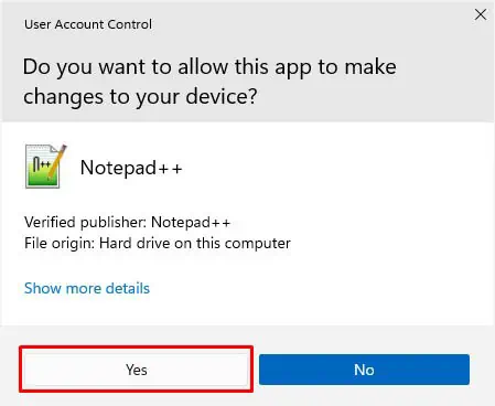 Notepad++ Plugins Not Installing? 5 Proven Ways to Fix It 20 yes-to-open-notepad-as-admin