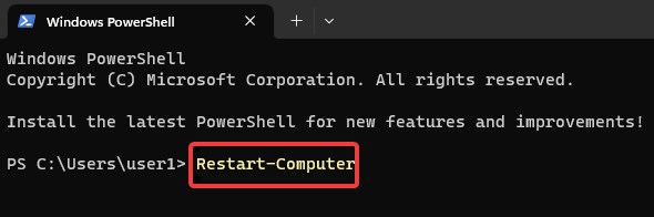 Restart-Computer