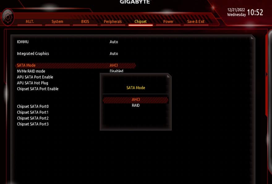 SATA mode