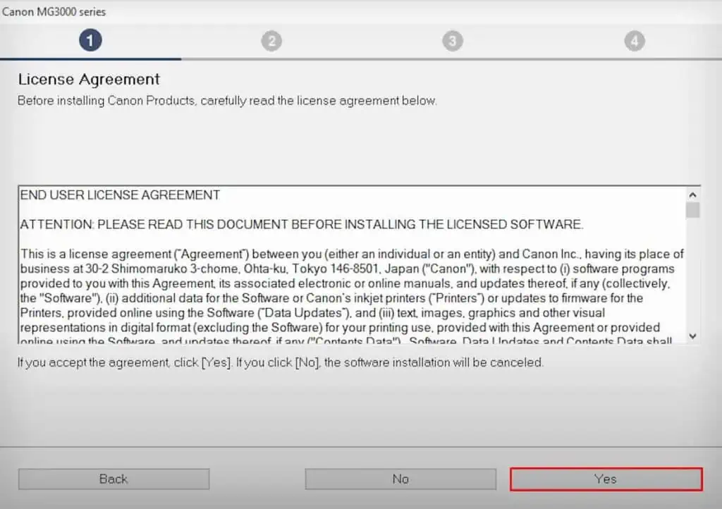 How to Connect Canon Printer to Wi-Fi 31 accept-the-license-agreement-1024x722