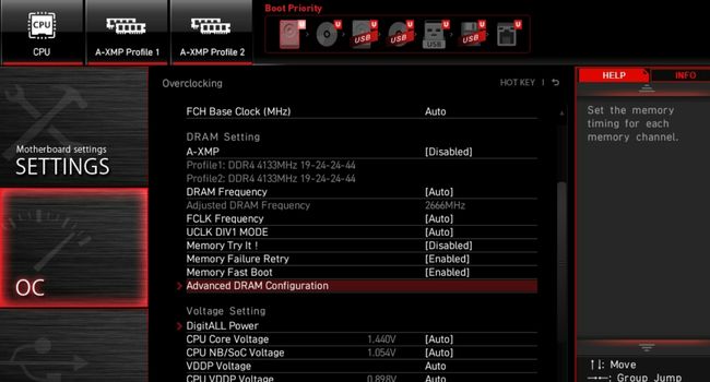 advanced dram configuration