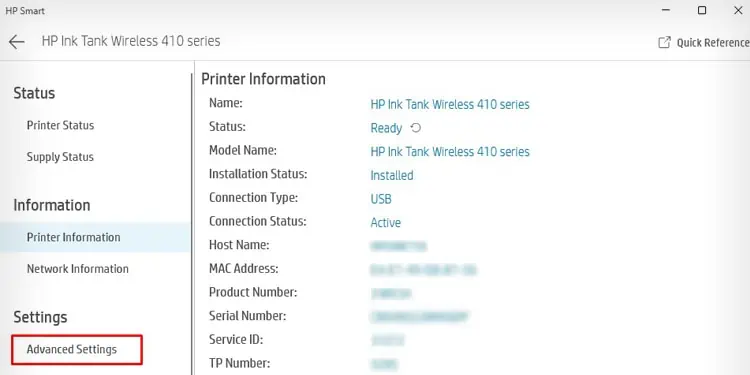 How to Fix E4 Error on HP Printer 32 advanced-settings-on-hp-smart-1