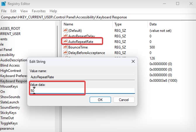 auto repeat rate