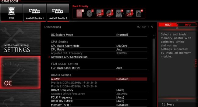 axmp option in msi bios