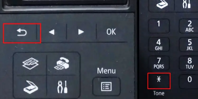 How to Connect Canon Printer to Wi-Fi 21 back-button-and-asterisk-button