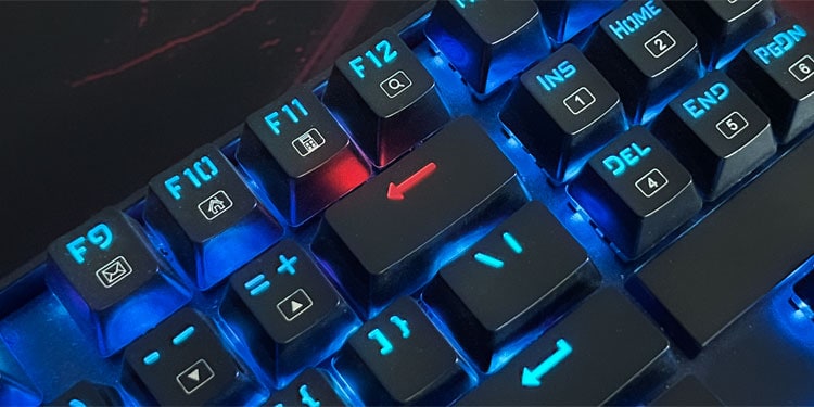 backspace key not working