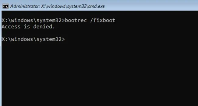 bootrec-fixboot-access-denied