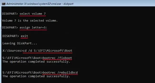 14 Ways to Fix Windows Boot Loop 23 bootrec-rebuildbcd-gpt