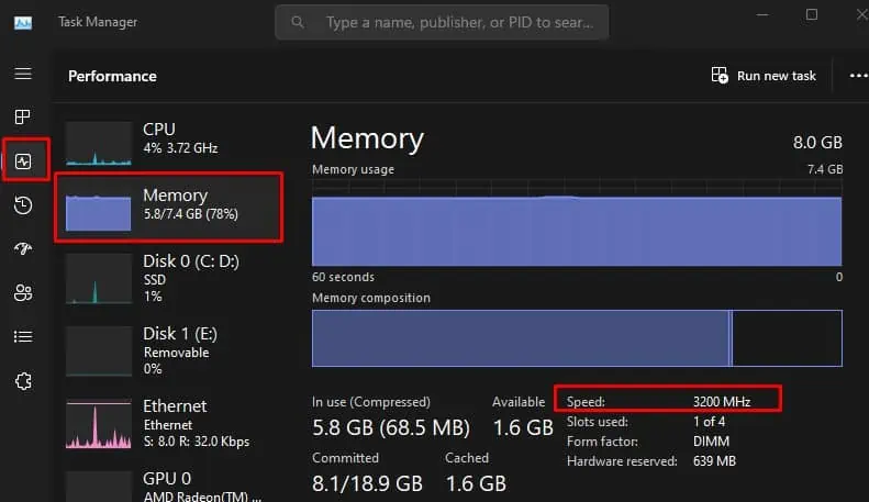 check-memory-speed-using-task-manager
