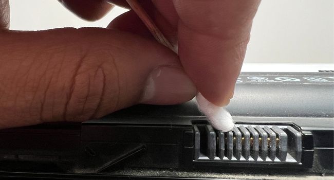 clean battery pins
