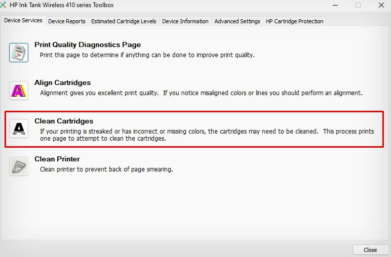 clean-cartridges-on-hp-printer-assistant
