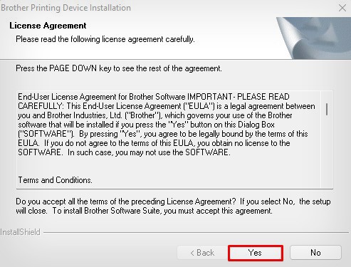 click-yes-in-license-agreement