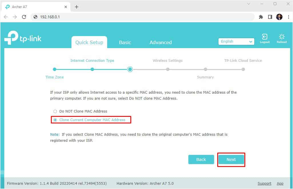 clone current computer mac address