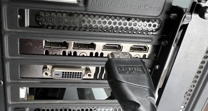 connect HDMI cable to graphics card