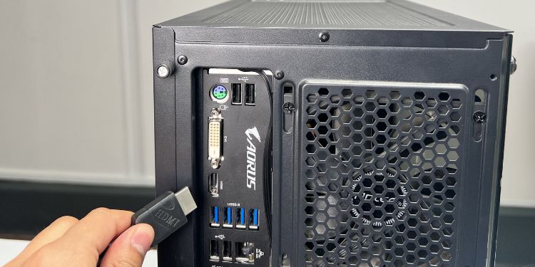 connect hdmi cable to motherboard port