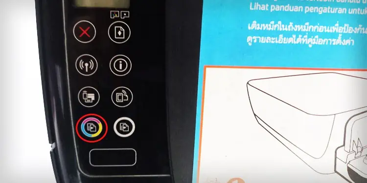 How to Fix E4 Error on HP Printer 27 copy-color-button-on-printer