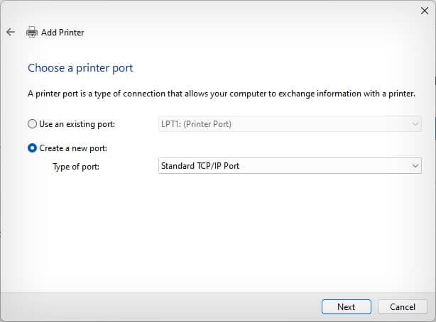 create-standard-tcp-ip-port