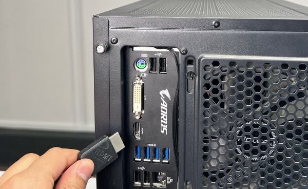 disconnect display cable from motherboard
